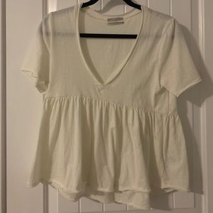 V-neck babydoll tee